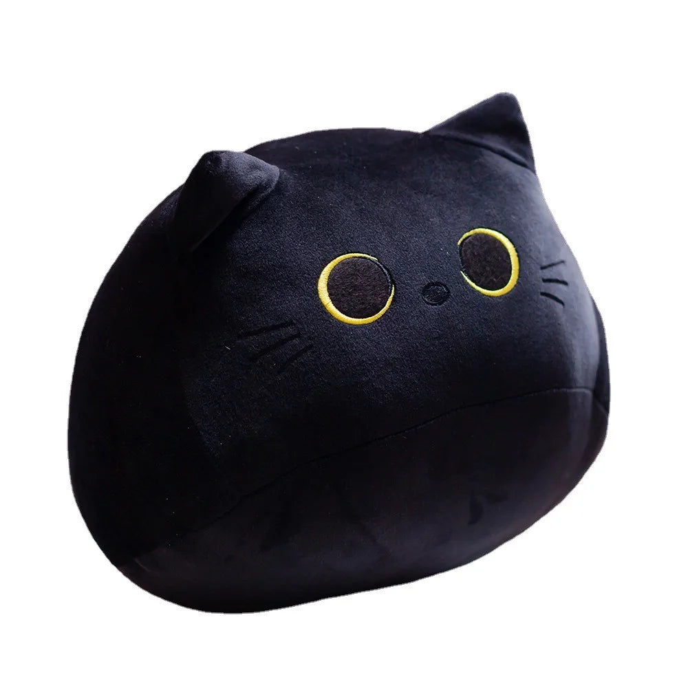 Cozy Black Cat Plush Pillow