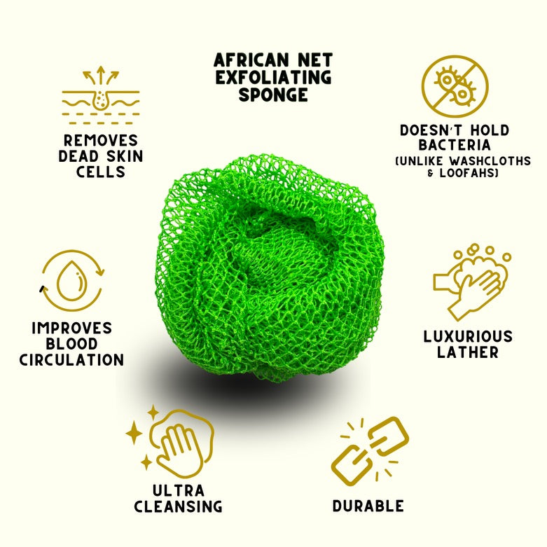African Net Exfoliating Bath Sponge