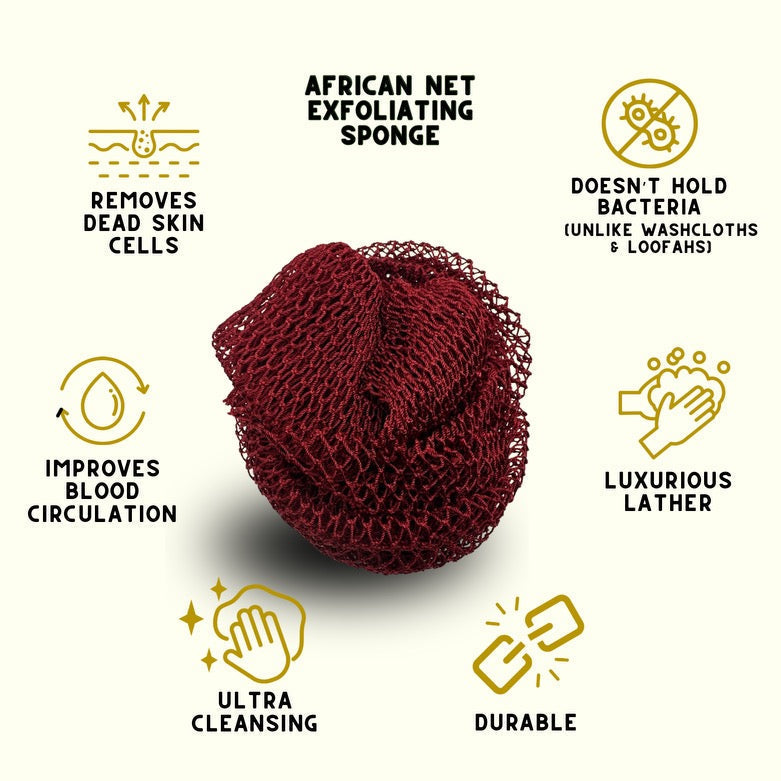 African Net Exfoliating Bath Sponge