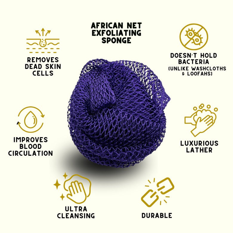 African Net Exfoliating Bath Sponge