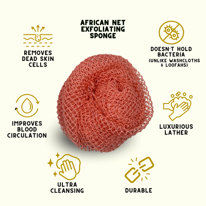 African Net Exfoliating Bath Sponge