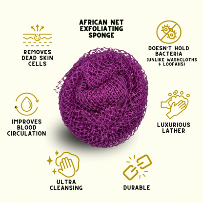 African Net Exfoliating Bath Sponge