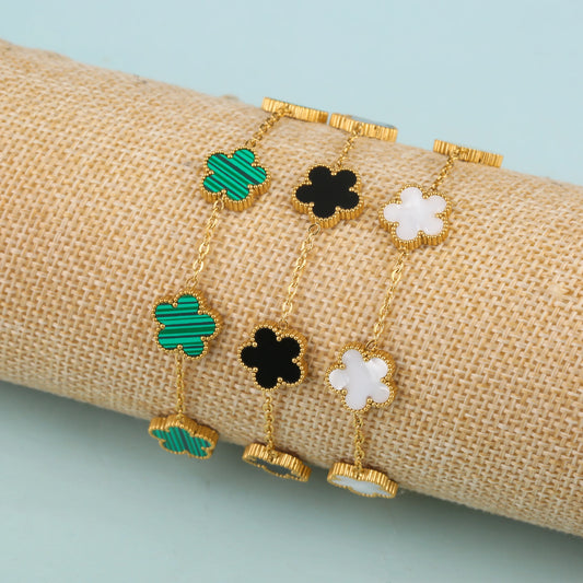 Clover Charm Adjustable Bracelet